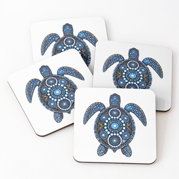 Item preview, Sea Turtle Top View | Ocean Midnight Artwork designed and sold by Zaru Art Studio.