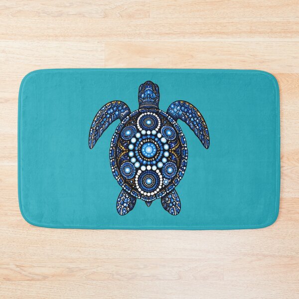 Item preview, Sea Turtle Top View | Ocean Midnight Artwork designed and sold by Zaru Art Studio.