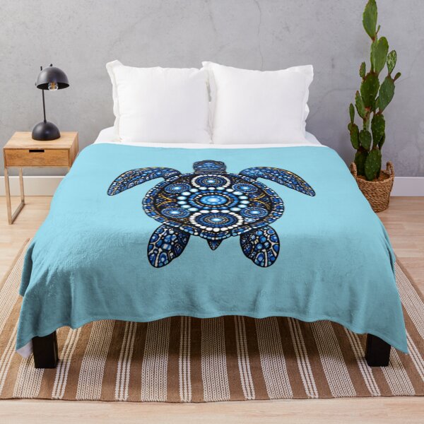 Item preview, Sea Turtle Top View | Ocean Midnight Artwork designed and sold by Zaru Art Studio.