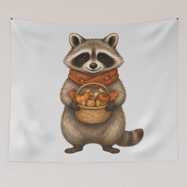 Item preview, woodland raccoon designed and sold by 123ks.
