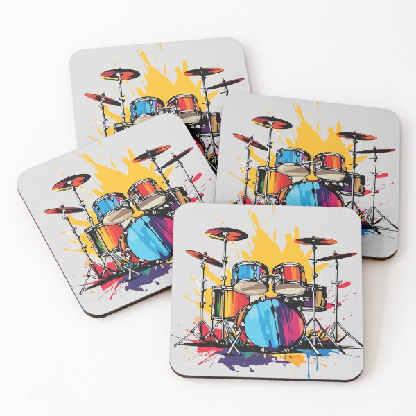 Item preview, Drummer Paint Drip Splash Drums Kit Music designed and sold by BrownHorse90s.