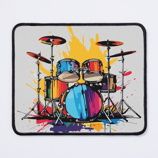 Item preview, Drummer Paint Drip Splash Drums Kit Music designed and sold by BrownHorse90s.