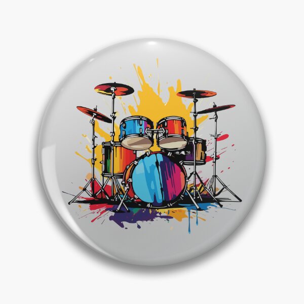 Item preview, Drummer Paint Drip Splash Drums Kit Music designed and sold by BrownHorse90s.