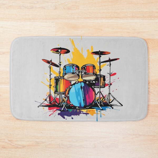 Item preview, Drummer Paint Drip Splash Drums Kit Music designed and sold by BrownHorse90s.