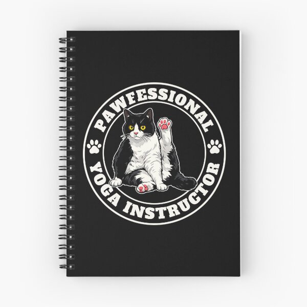 Item preview, Pawfessional Yoga Instructor Funny Cat Grooming Pose Tuxedo Cat designed and sold by Stylecombinator.