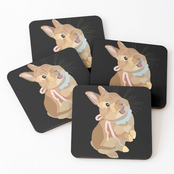 Item preview, Cute Beige Bunny with Pastel Ribbon designed and sold by Just-Arts-4U.