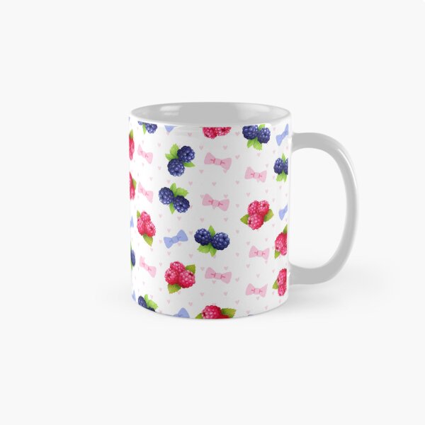 Item preview, Cute Coquette Berry Pattern with Pink & Blue Bows designed and sold by A-lumirite.