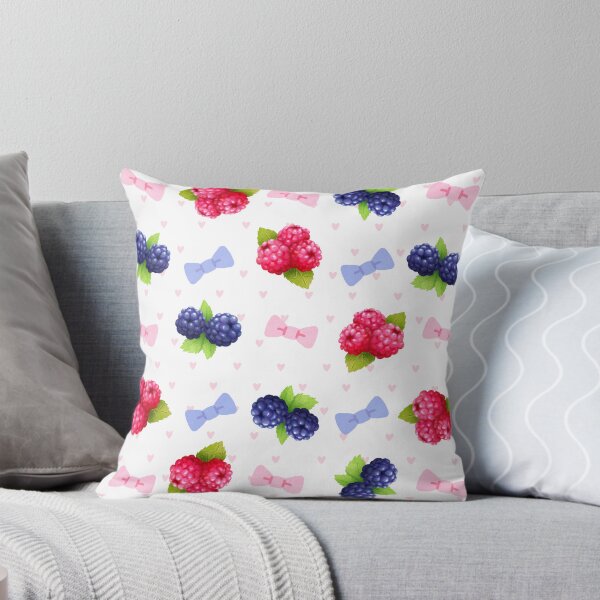 Item preview, Cute Coquette Berry Pattern with Pink & Blue Bows designed and sold by A-lumirite.