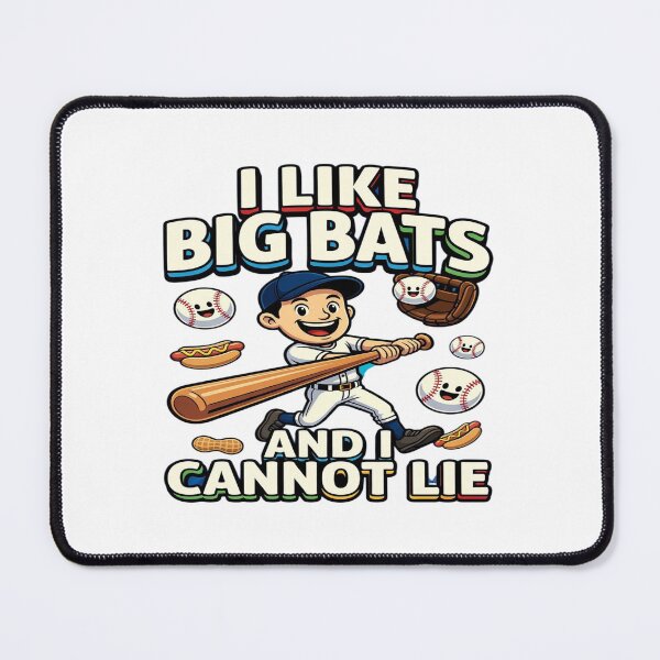 Item preview, I Like Big Bats And I Cannot Lie Funny Baseball T-Shirt | Cute Baseball Player Graphic Tee | Baseball Lover Gift | Kawaii Sports Design designed and sold by Sushikidsntod.