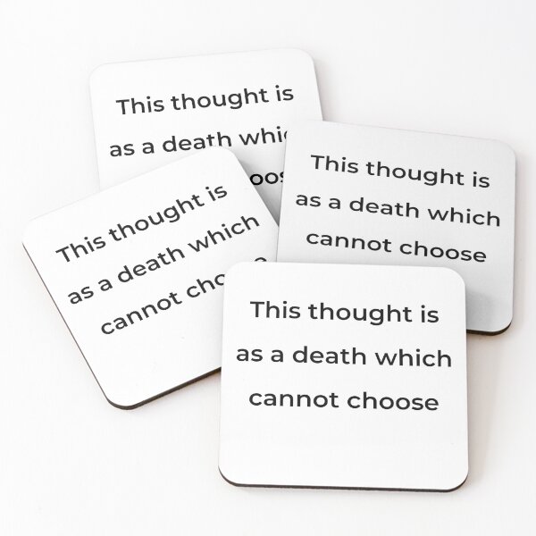 Item preview, “This thought is as a death which cannot choose” - print black designed and sold by ariksworld.