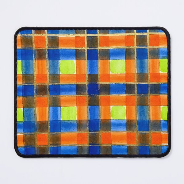 Item preview, Blue Orange Plaid Pattern  designed and sold by GraphicsClub.