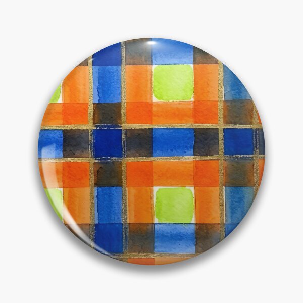 Item preview, Blue Orange Plaid Pattern  designed and sold by GraphicsClub.