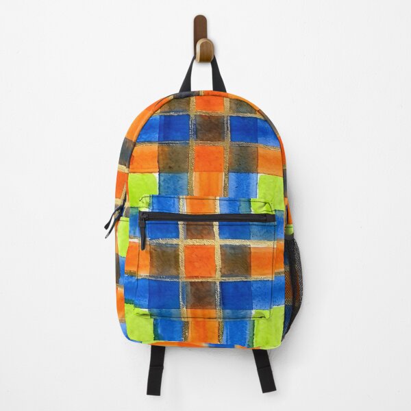 Item preview, Blue Orange Plaid Pattern designed and sold by GraphicsClub.