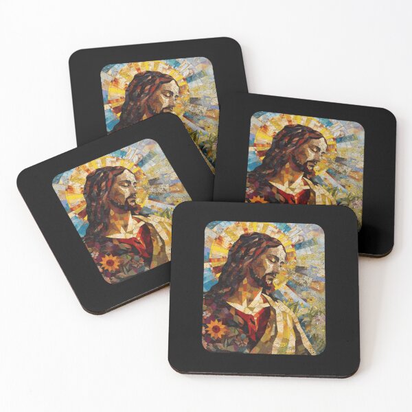 Item preview, Jesus Mosaic Stained Glass Art - Christian Faith Sacred Heart designed and sold by haitrieuic96.