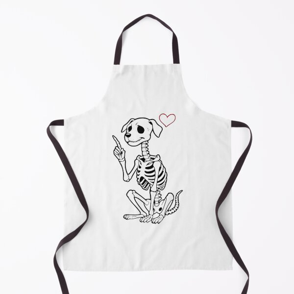 Item preview, skeleton dog pup with a heart designed and sold by estrellamagica.