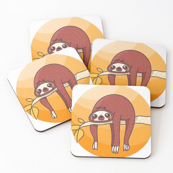 Item preview, Lazy Sloth Cute Animal Illustration  designed and sold by BinsAliza.