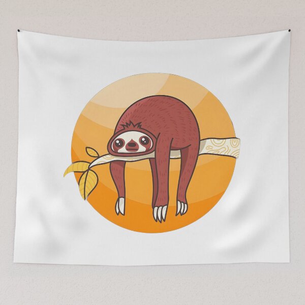 Item preview, Lazy Sloth Cute Animal Illustration  designed and sold by BinsAliza.