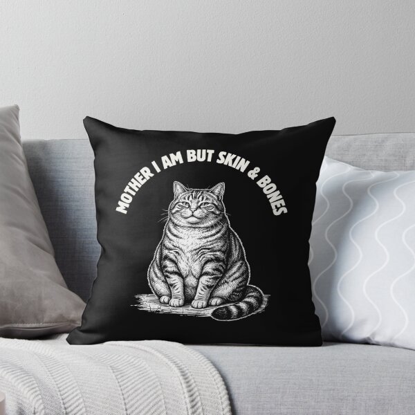 Artikelvorschau, Mutter Ich bin nur Haut und Knochen Lustiges fettes Katzen-Meme entworfen und verkauft von dudelinart.