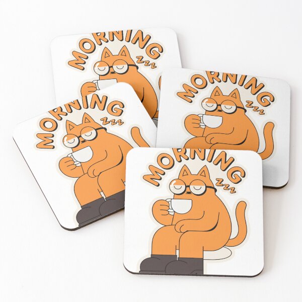 Item preview, A cat in a relaxing morning scene. designed and sold by MOCH- ART.