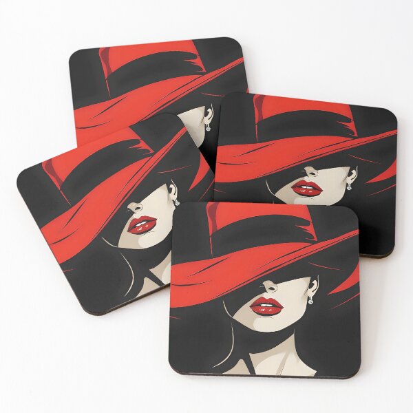 Item preview, Lady in Red Hat – Elegant Minimalist Fashion Tote Bag designed and sold by GiftLore Studio.