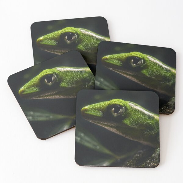 Item preview, Baby New Zealand Green Gecko | Cinematic Wildlife Art | Native NZ Reptile | Forest Nature Wall Art | Macro Gecko designed and sold by NocturnalNook.