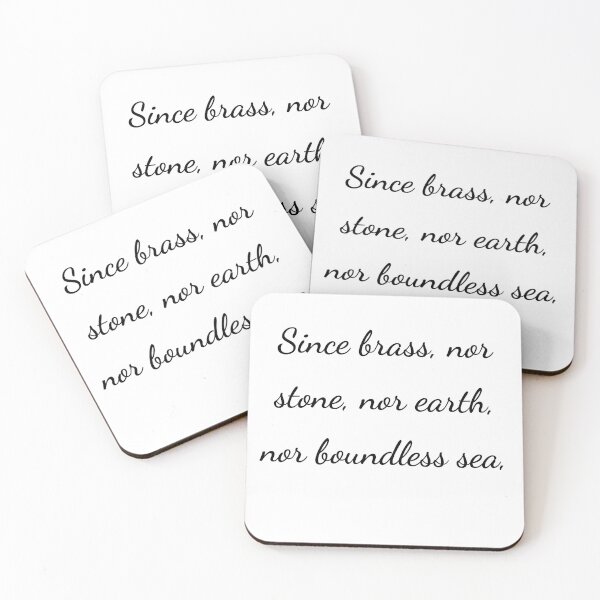 Item preview, “Since brass, nor stone, nor earth, nor boundless sea,” - handwriting black designed and sold by ariksworld.