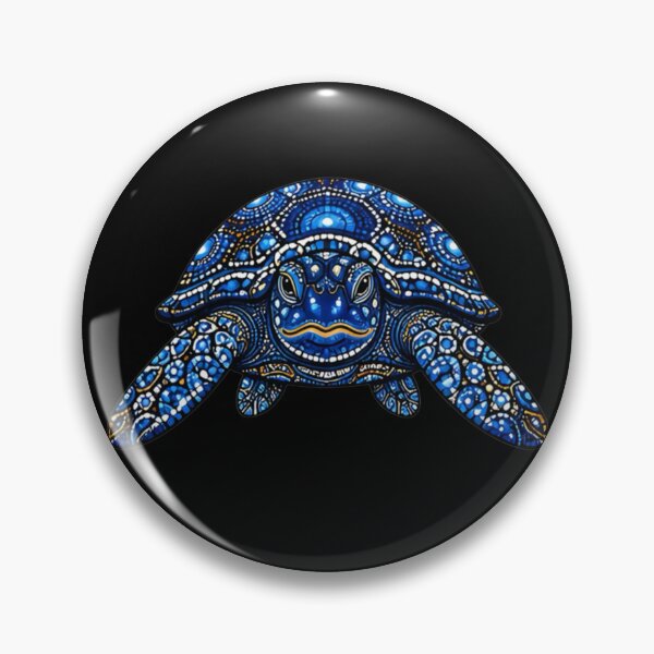 Item preview, Sea Turtle Front View | Ocean Midnight Artwork designed and sold by Zaru Art Studio.