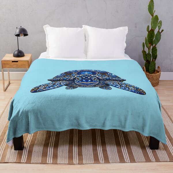 Item preview, Sea Turtle Front View | Ocean Midnight Artwork designed and sold by Zaru Art Studio.