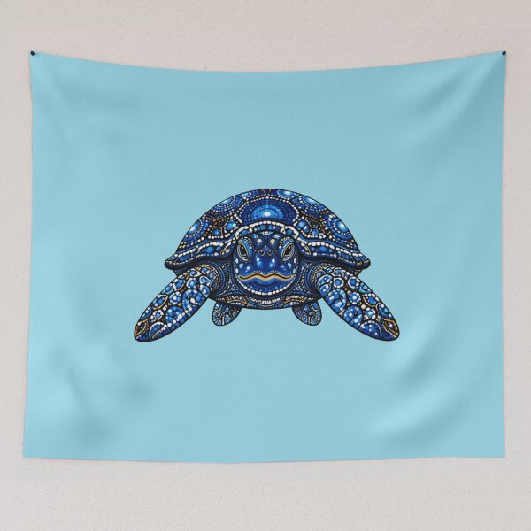 Item preview, Sea Turtle Front View | Ocean Midnight Artwork designed and sold by Zaru Art Studio.
