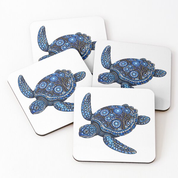 Item preview, Sea Turtle Swimming | Ocean Midnight Artwork designed and sold by Zaru Art Studio.