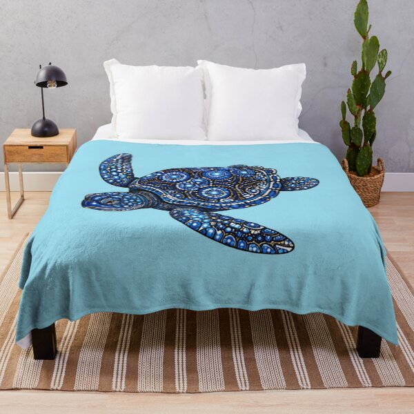 Item preview, Sea Turtle Swimming | Ocean Midnight Artwork designed and sold by Zaru Art Studio.