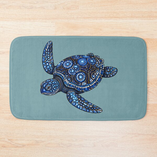 Item preview, Sea Turtle Swimming | Ocean Midnight Artwork designed and sold by Zaru Art Studio.