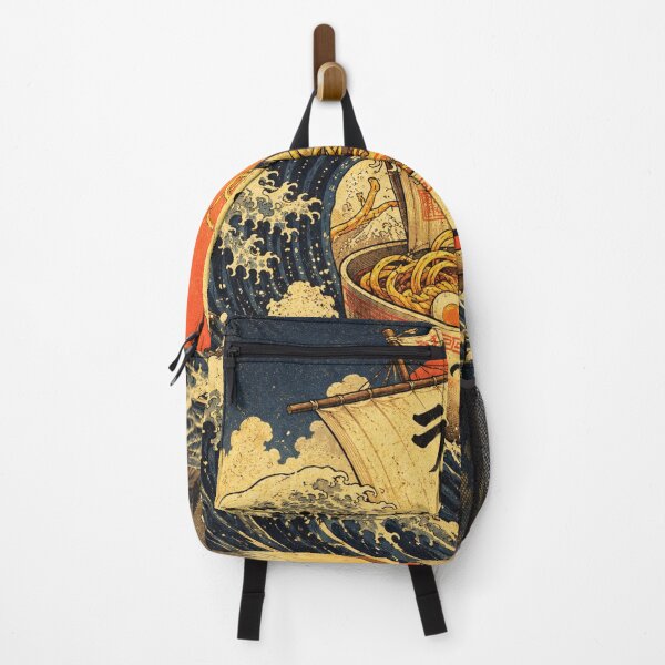 Item preview, Ramen Voyage – Great Wave Japanese Ukiyo-e Funny Ramen Bowl Art Print designed and sold by @SHINTOSARTSTORE.