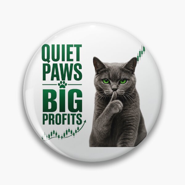 Item preview, Quiet Paws Big Profits Trading Cat Funny Trader Design designed and sold by PipForgeStudio .