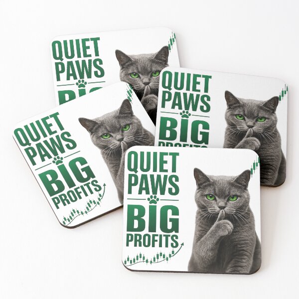 Item preview, Quiet Paws Big Profits Trading Cat Funny Trader Design designed and sold by PipForgeStudio .
