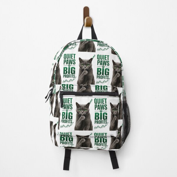 Item preview, Quiet Paws Big Profits Trading Cat Funny Trader Design designed and sold by PipForgeStudio .