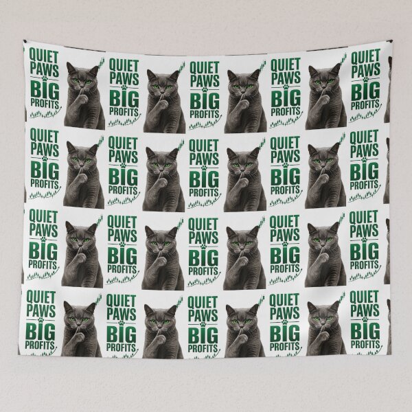 Item preview, Quiet Paws Big Profits Trading Cat Funny Trader Design designed and sold by PipForgeStudio .