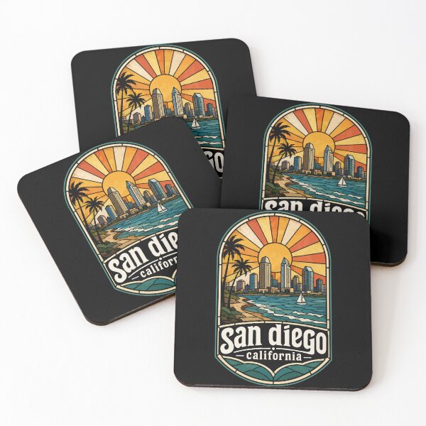 Item preview, San Diego California Coast Stained Glass Art designed and sold by TomFrontierArt.