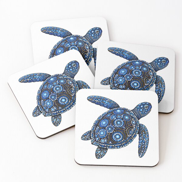 Item preview, Sea Turtle Looking Up | Ocean Midnight Artwork designed and sold by Zaru Art Studio.