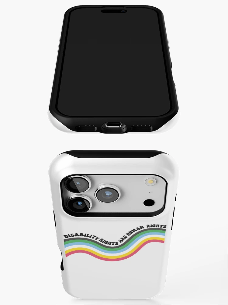 Thumbnail 3 of 4, iPhone Case, Disability Rights are Human Rights Flag designed and sold by Rucrative5698.
