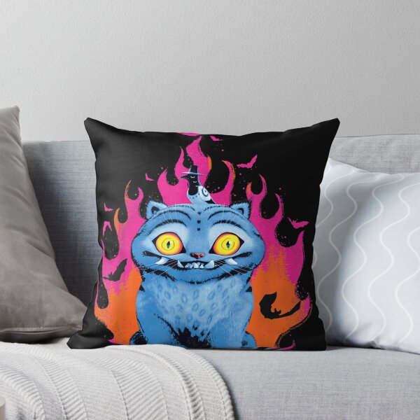 Item preview, Blue Cheshire Cat Halloween Fantasy Glowing Eyes Spooky Magical Creature designed and sold by GalenoHenley.