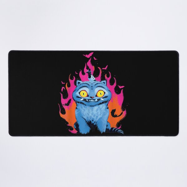 Item preview, Blue Cheshire Cat Halloween Fantasy Glowing Eyes Spooky Magical Creature designed and sold by GalenoHenley.