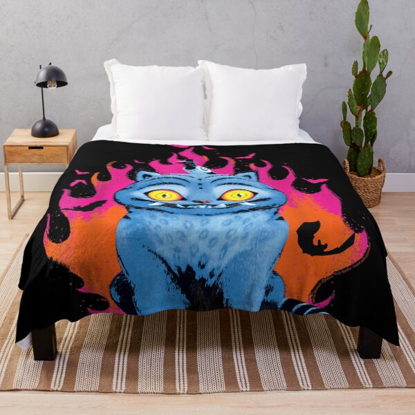 Item preview, Blue Cheshire Cat Halloween Fantasy Glowing Eyes Spooky Magical Creature designed and sold by GalenoHenley.