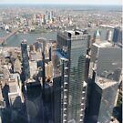 Manhattan, New York City, downtown, #Manhattan, #NewYorkCity, #downtown, #NewYork, skyscrapers, river, Hudson, bridges, streets by znamenski