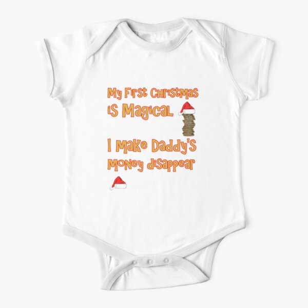 My First Christmas - Magic Money Short Sleeve Baby One-Piece