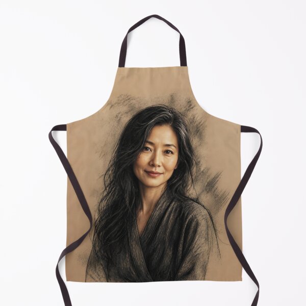 Item preview, Charcoal and Pastel Portrait of a Japanese Woman designed and sold by Lucia Amaris Art.