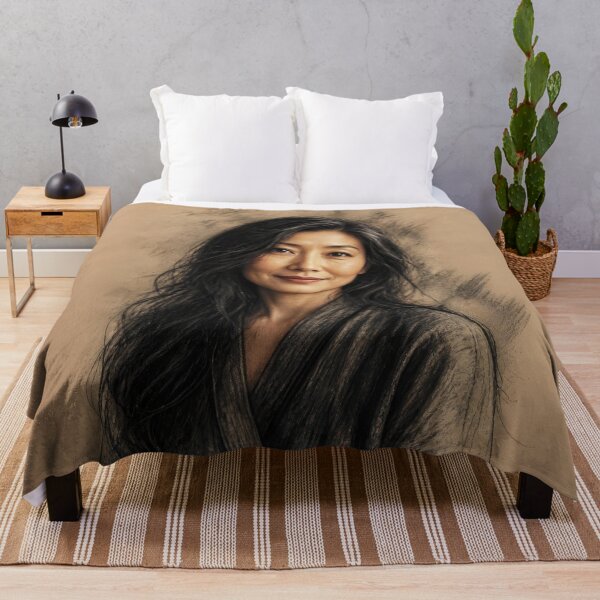 Item preview, Charcoal and Pastel Portrait of a Japanese Woman designed and sold by Lucia Amaris Art.