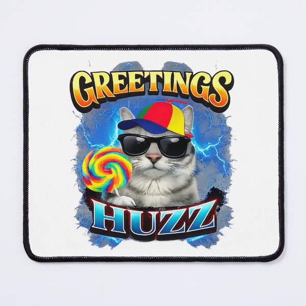 Item preview, Greetings Huzz Funny Lollipop Cat Meme designed and sold by Detinpenlea55.