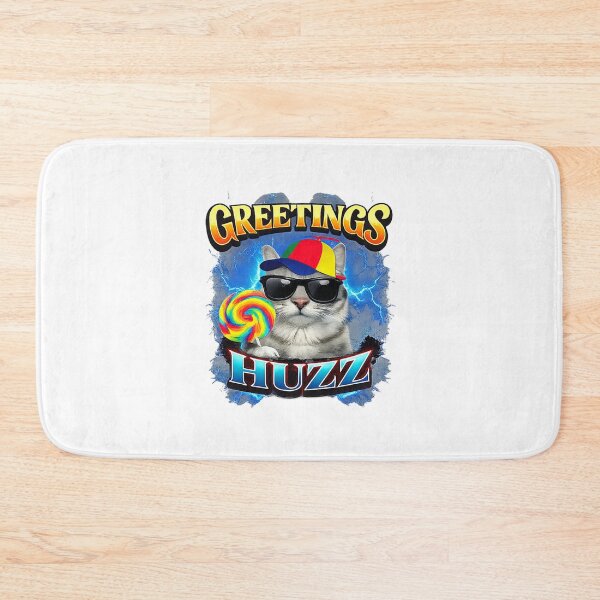 Item preview, Greetings Huzz Funny Lollipop Cat Meme designed and sold by Detinpenlea55.
