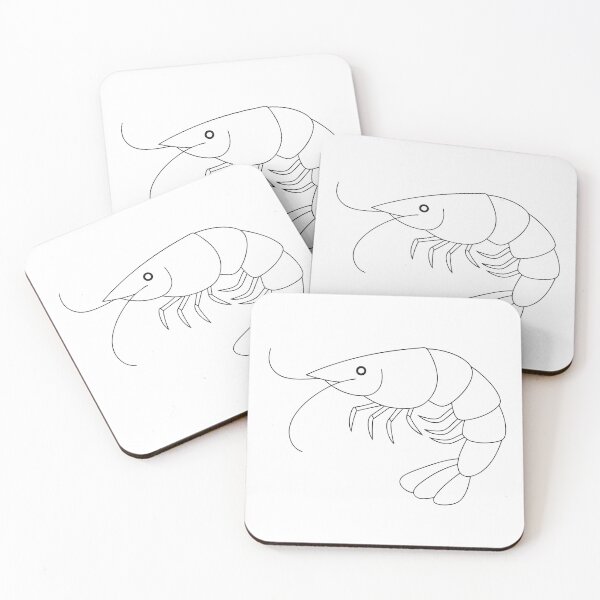 Item preview, Shrimp Elegant 1 Line Art Gift designed and sold by OneLine Studio.